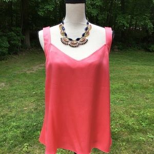 J. CREW “Amelia” Hammered Silk Tank Coral - 14